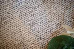 A closer look at one of the hand made manuscripts