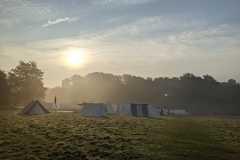 Sunrise over the Norman encampment at Hastings 2021